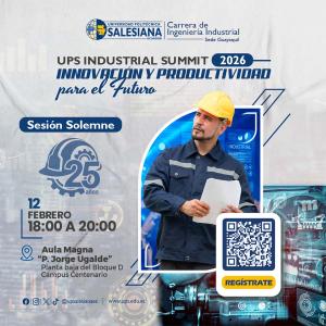 Afiche del 25° aniversario de la carrera de Ingeniería Industrial - sede Guayaquil